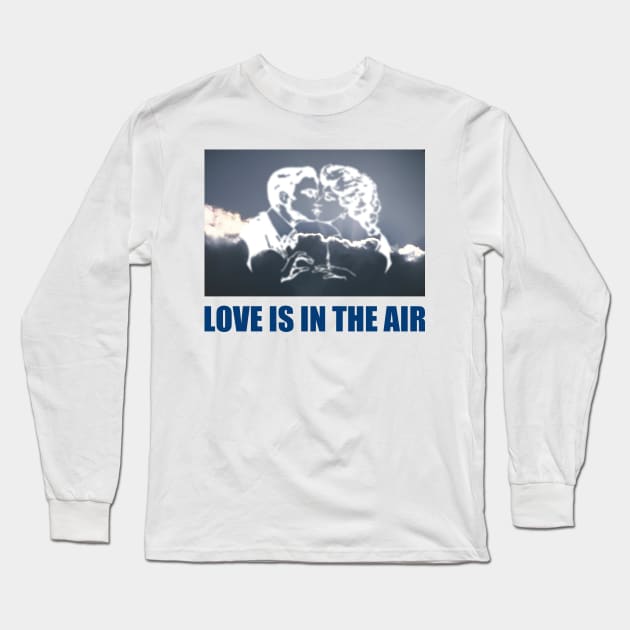 Love Is In The Air - Valentine's Day Gift Ideas for Couples Long Sleeve T-Shirt by ROSHARTWORK